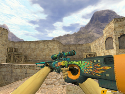 Модель AWP «Яростный павлин» для CS 1.6