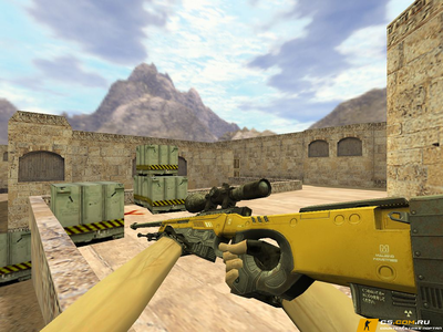 Модель AWP «Уничтожитель Желтый» для CS 1.6