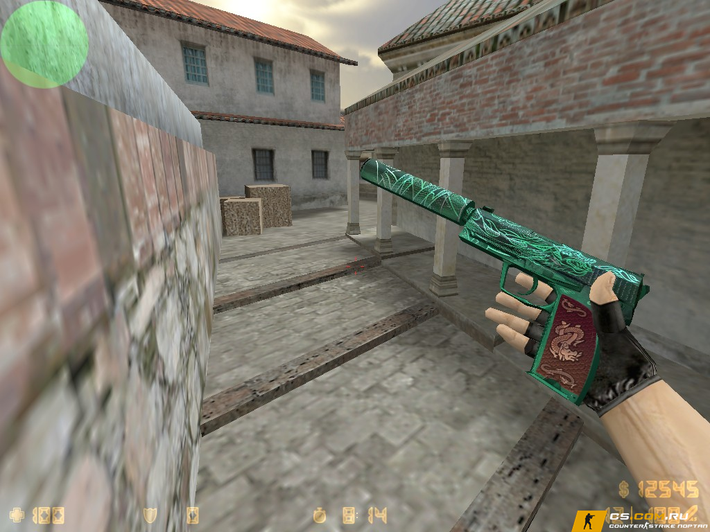 Модель USP Зеленый дракон для CS 1.6