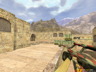 Модель AUG Красный камуфляж для CS 1.6