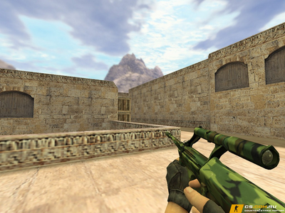 Модель AUG Лесной камуфляж для CS 1.6