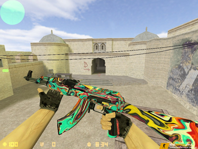 Модель AK-47 Красочный Апокалипсис для CS 1.6