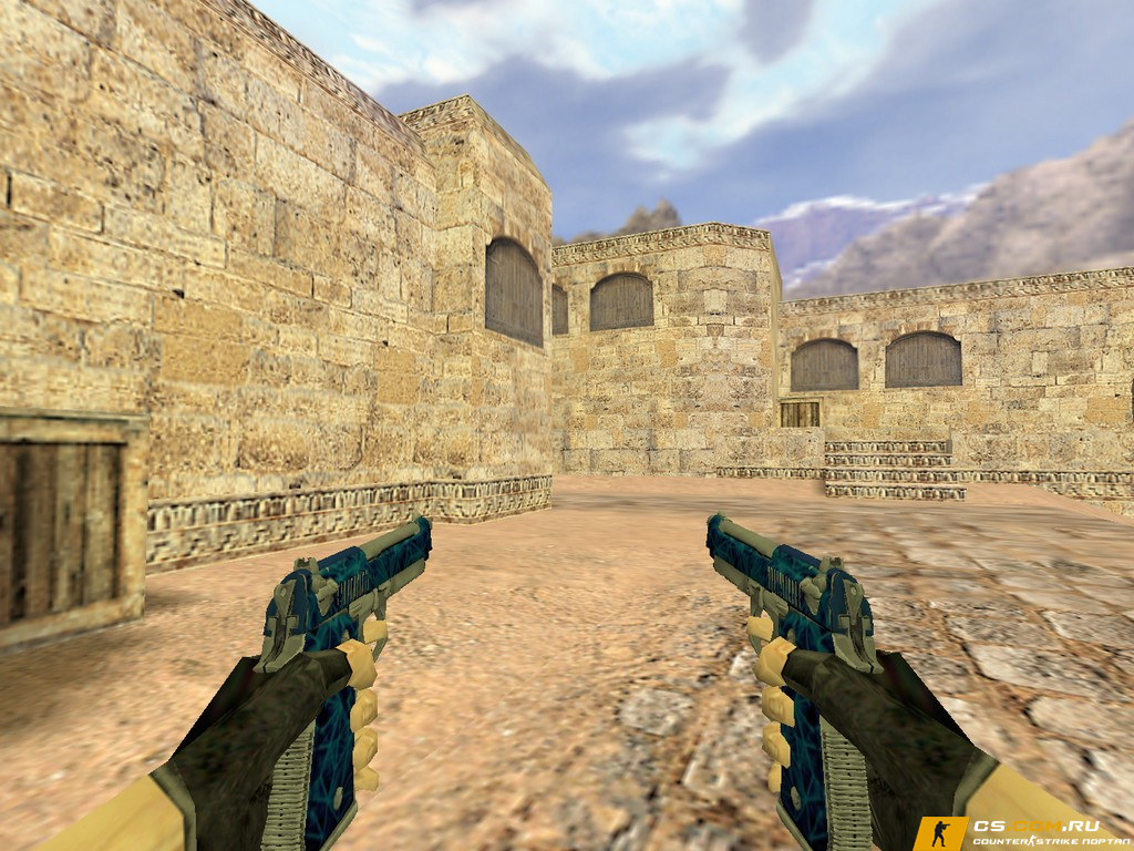 Модель Dual Elites Синий кварц для CS 1.6