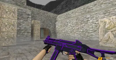Модель HD UMP-45 «Bee Sting Purple» для CS 1.6
