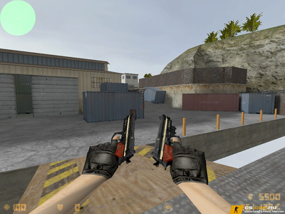 Модель Dual Berettas Товарищ: Военные Черные для CS 1.6