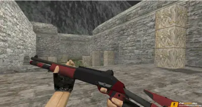 Модель HD XM1014 «Red Leather» с анимацией осмотра для CS 1.6