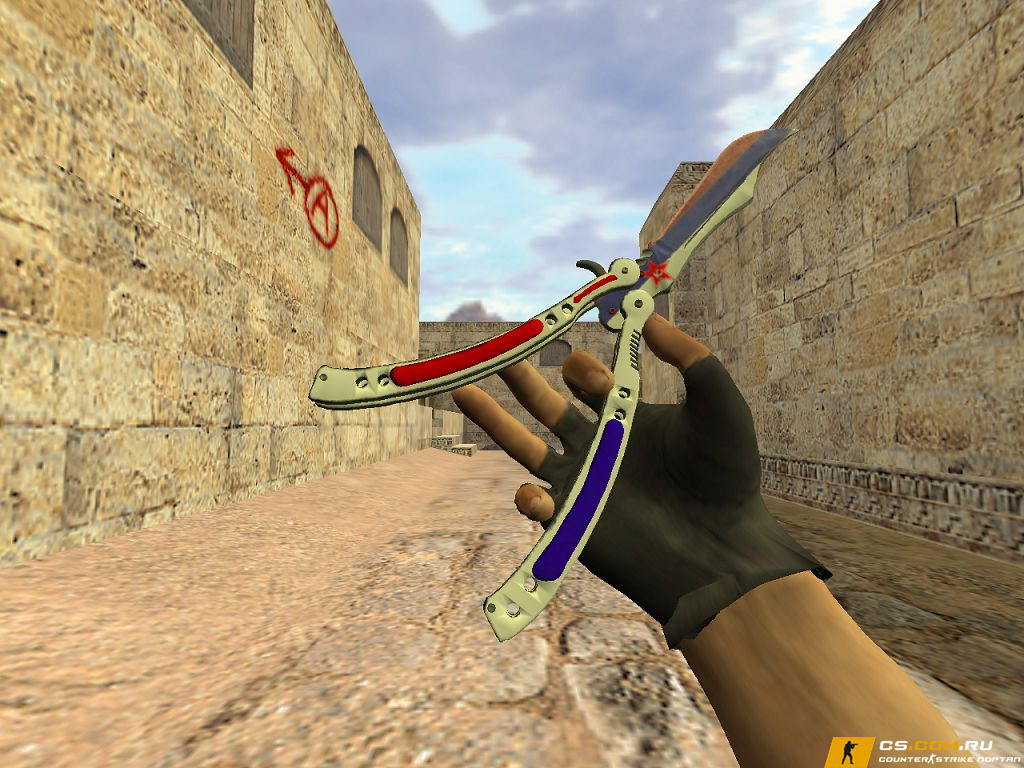 Модель Нож-бабочка «Россия» для CS 1.6