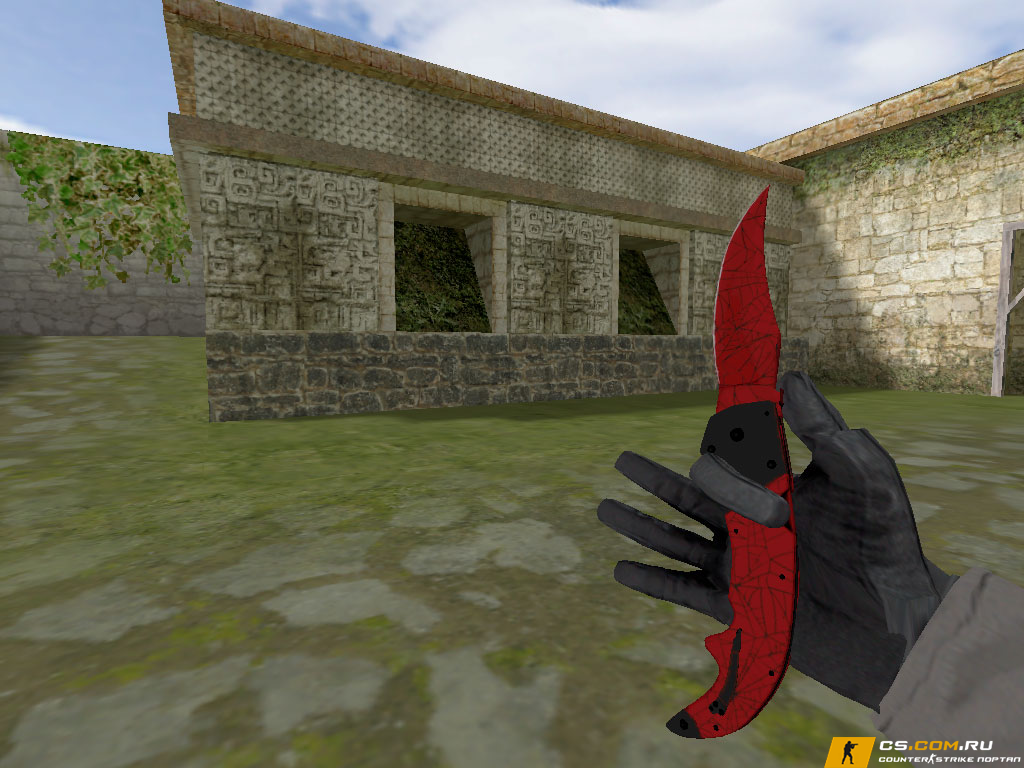 Модель ножа Фальшион «Кровавая паутина» для CS 1.6