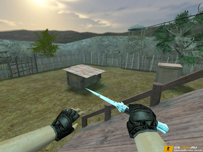 Модель ножа Стилет «Синий хром» для CS 1.6