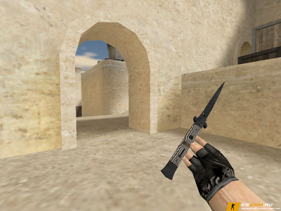 Модель ножа Стилет «Чёрный глянец» для CS 1.6