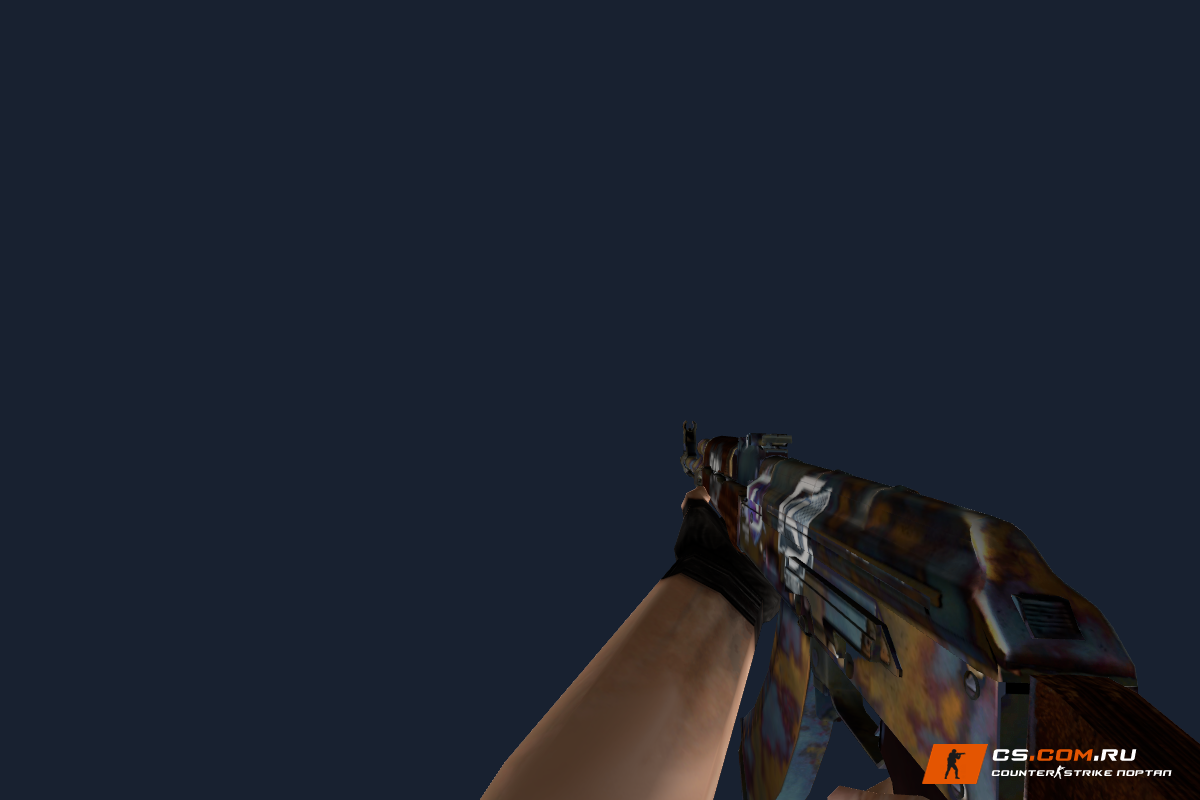 AK-47 Case Hardened w/ stickers для CS 1.6