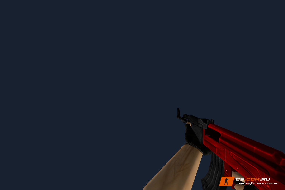 Default AK-47 Ultimate Red для CS 1.6