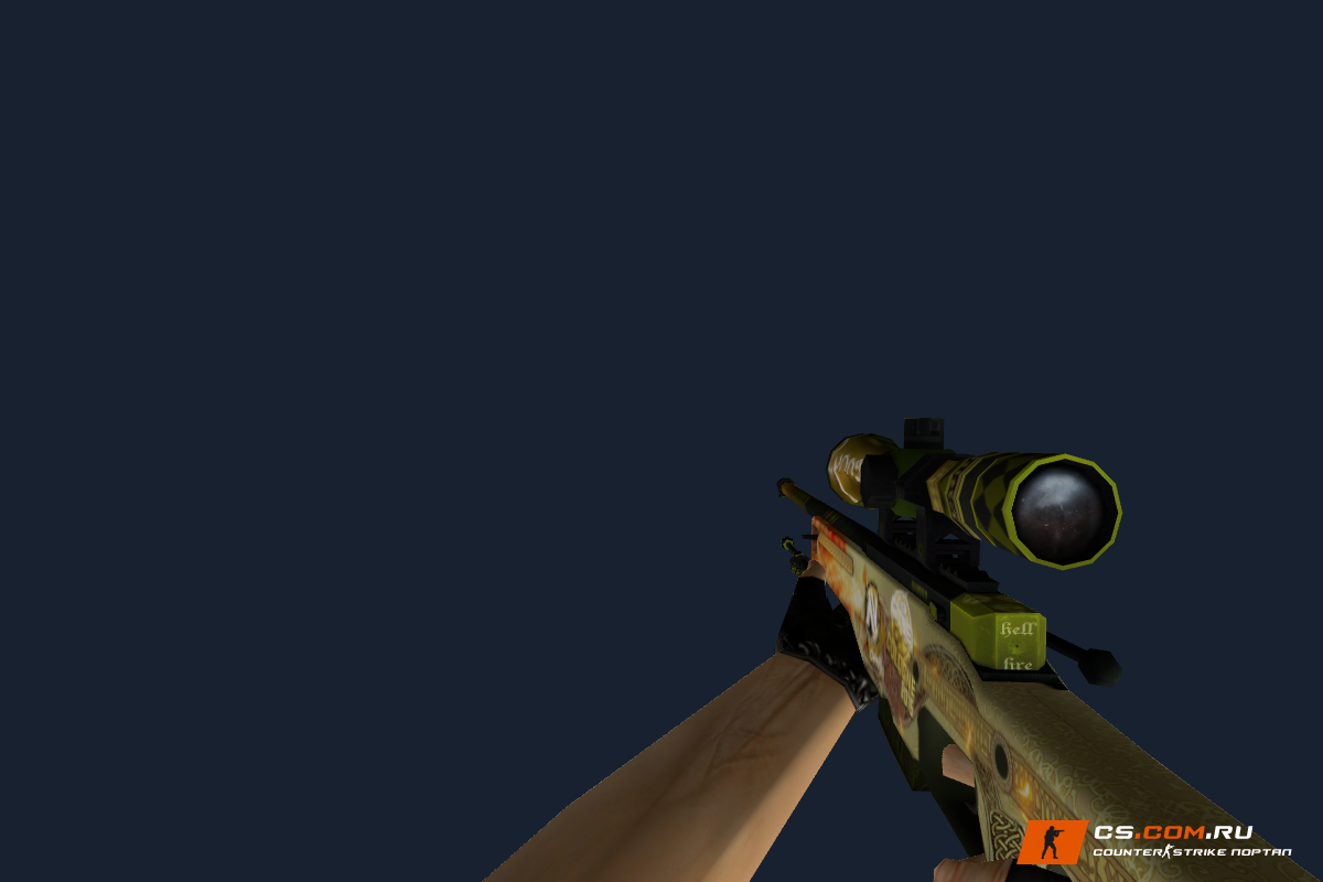 AWP Драгон лор с наклейками для CS 1.6