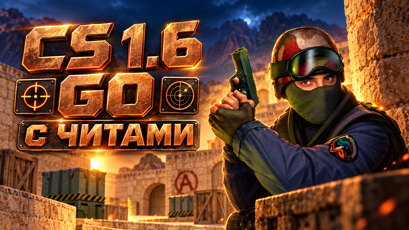 CS 1.6 GO с читами