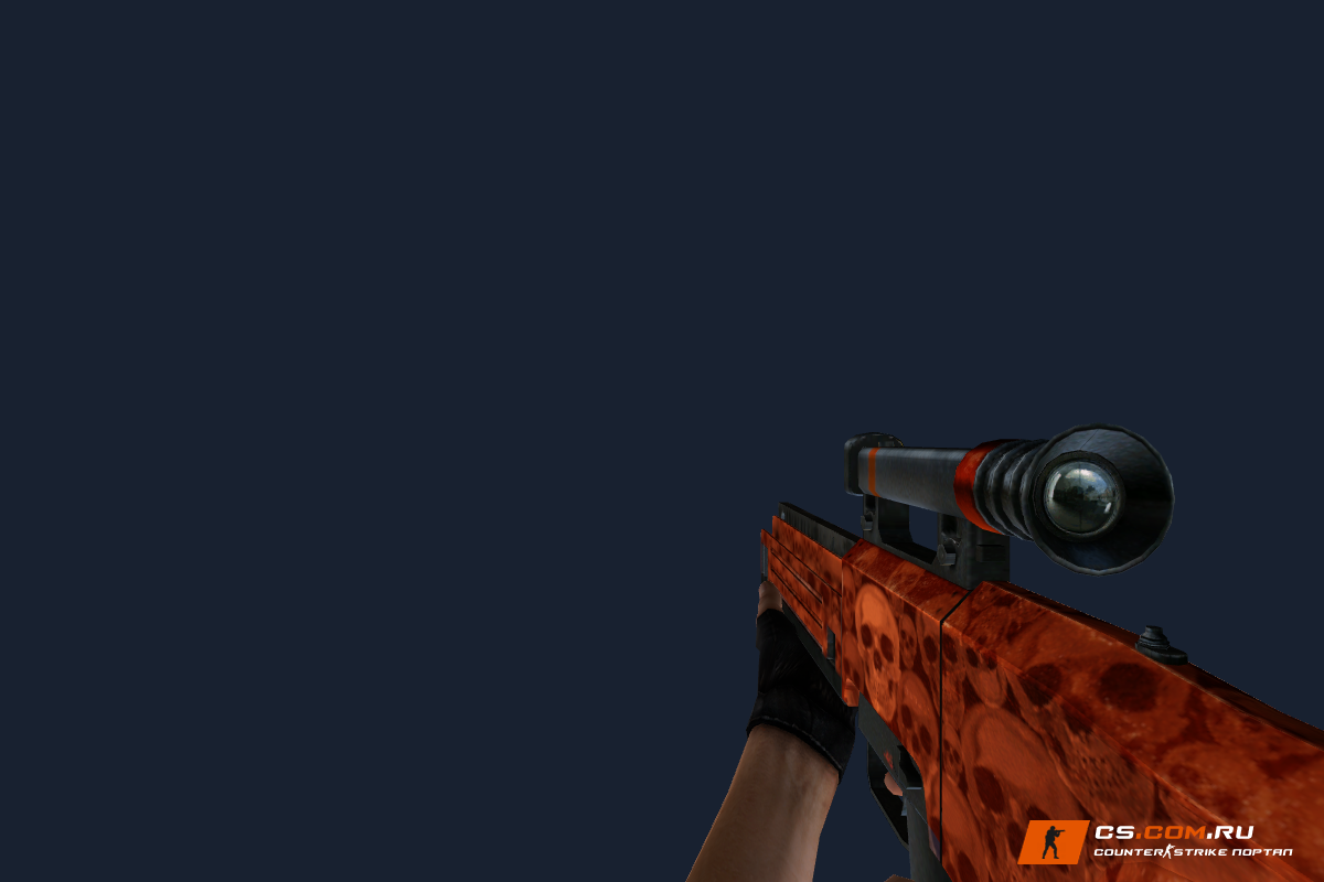 Galil HK G11 Default Orange Skull для CS 1.6