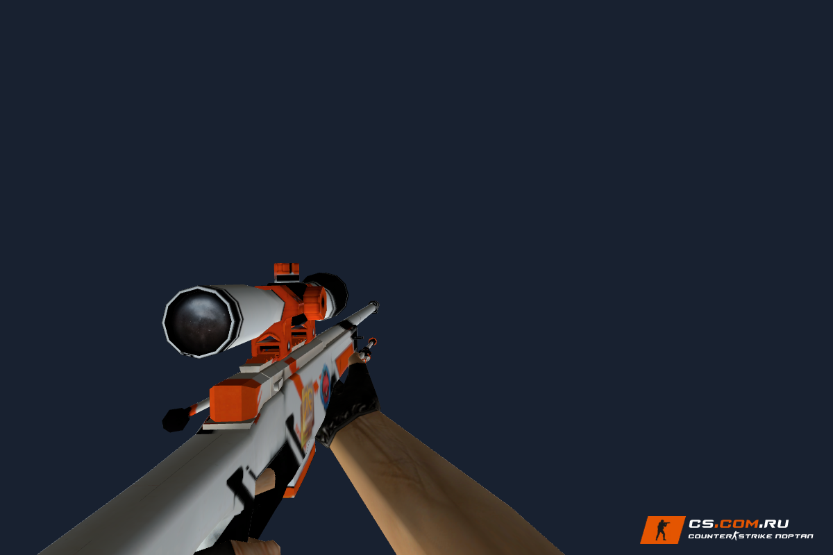 AWP Азимов с наклейками для CS 1.6 — игровой ракурс