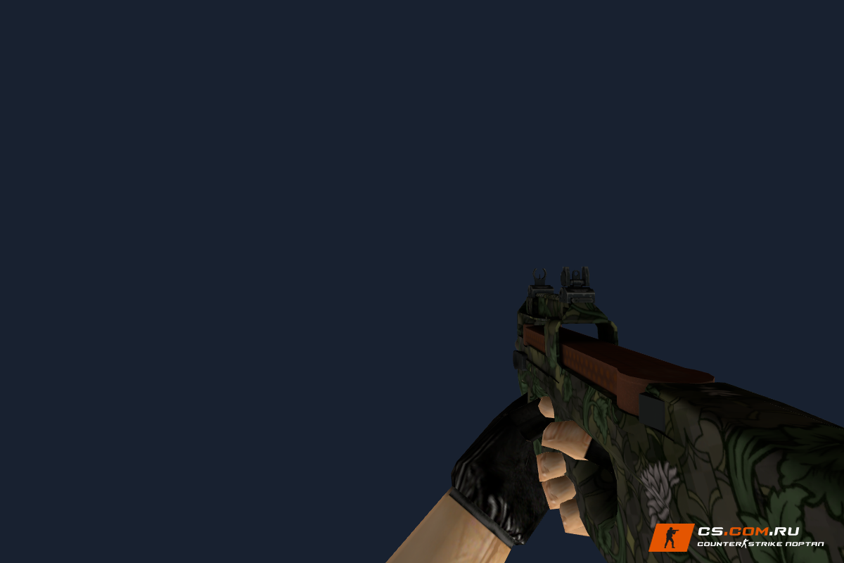 P90 Буйная растительность (Verdant Growth) для CS 1.6 — основная модель — игровой ракурс