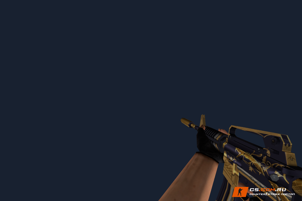 Default M4A1 Золотая спираль для CS 1.6