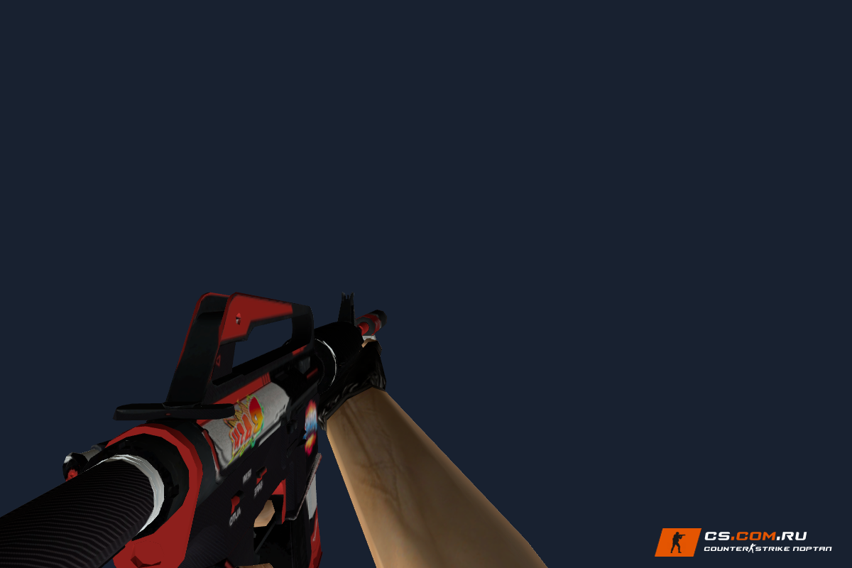 M4A1-S Сайрекс с наклейками для CS 1.6