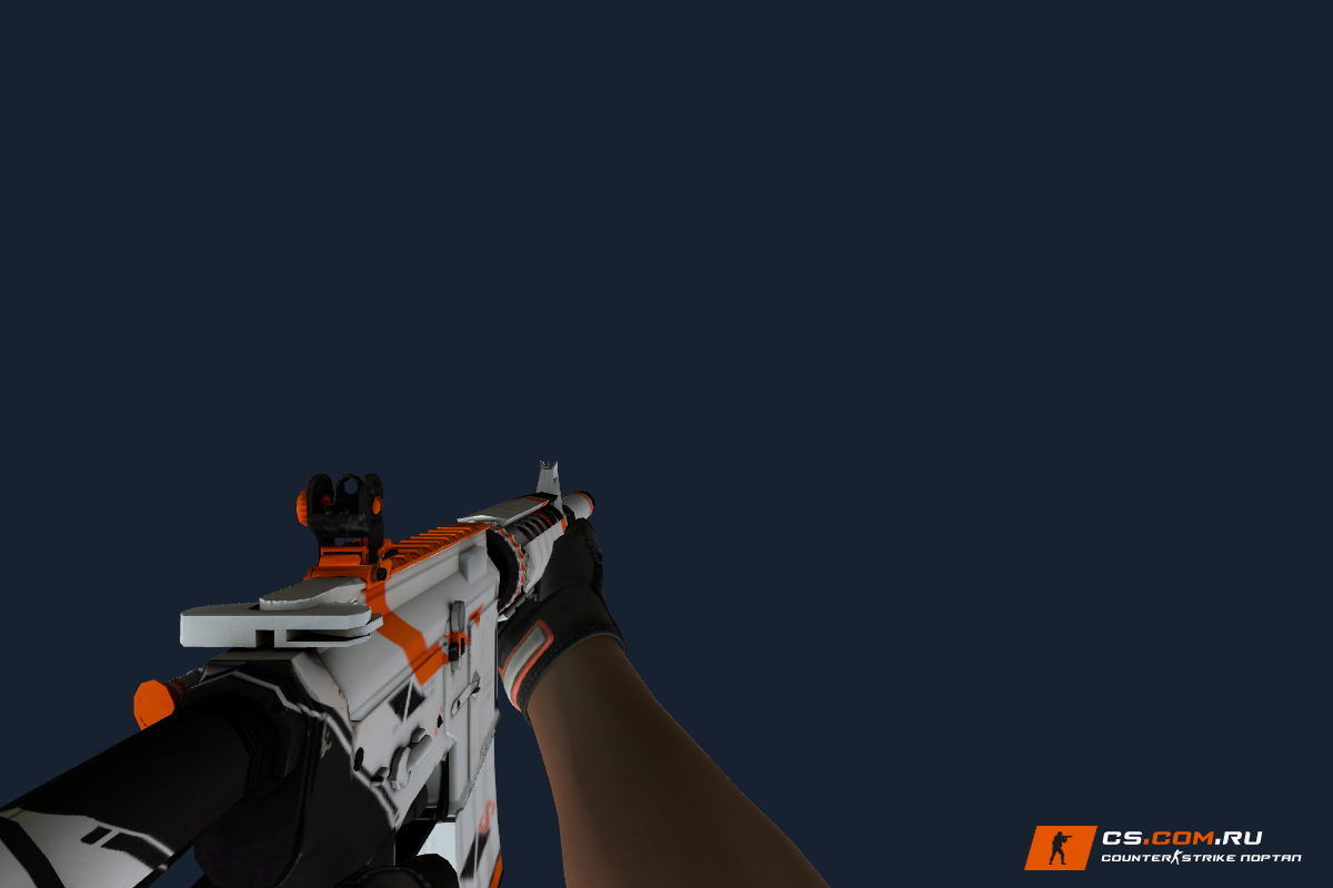 M4A4 Азимов — с перчатками, 3 MDL, 43 звуков для CS 1.6