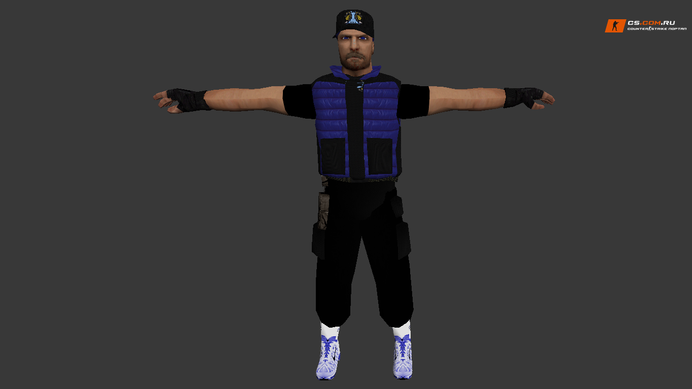 Модель Bodyguard в кепке и двух защитных жилетах для CS 1.6
