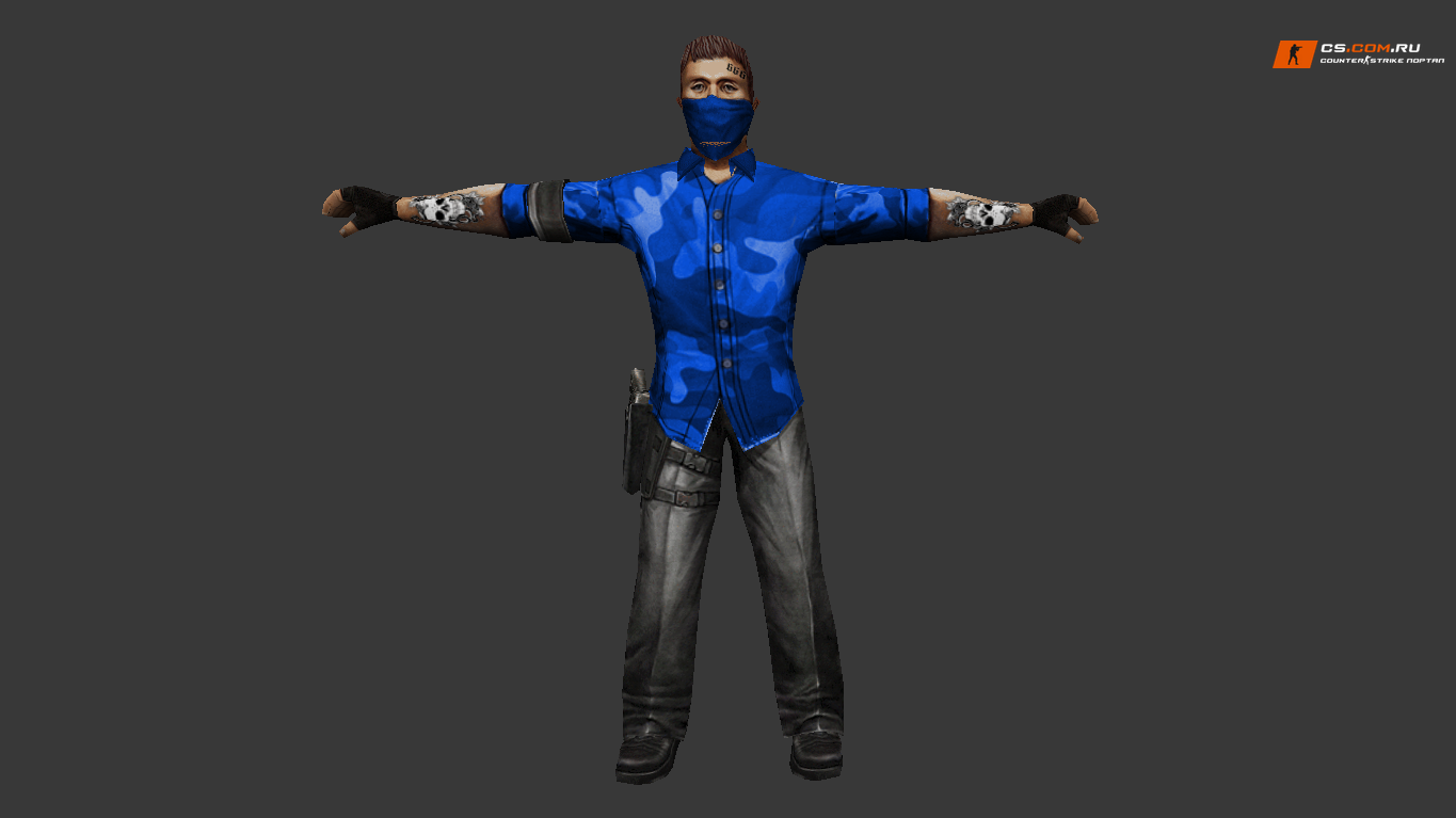 Модель Classic Player в двух рубашках и серых джинсах для CS 1.6