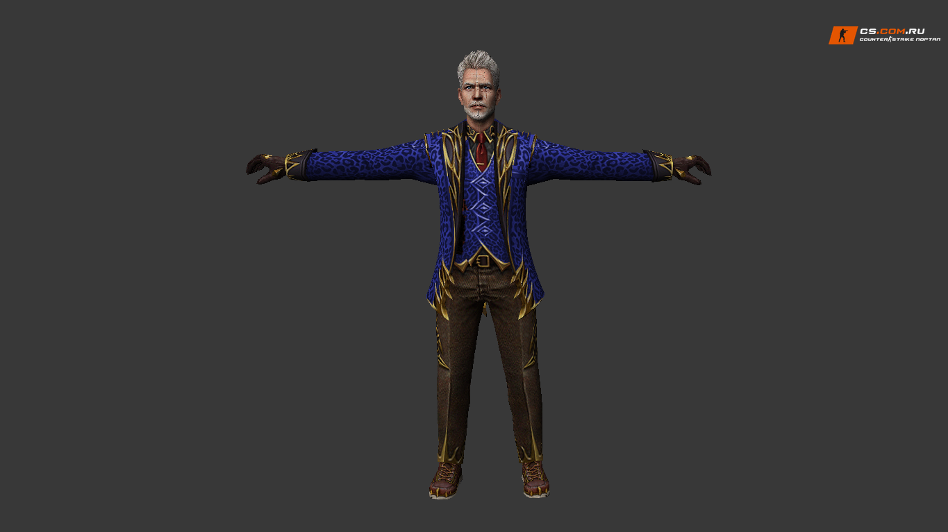 Мужская модель David Black Retextured для CS 1.6