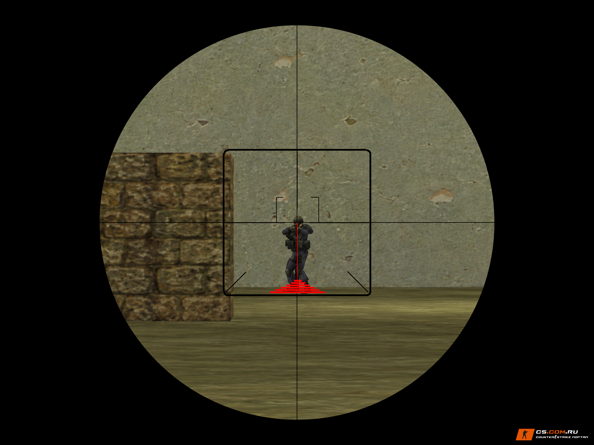 Pro Red Line Sniper Scope для CS 1.6