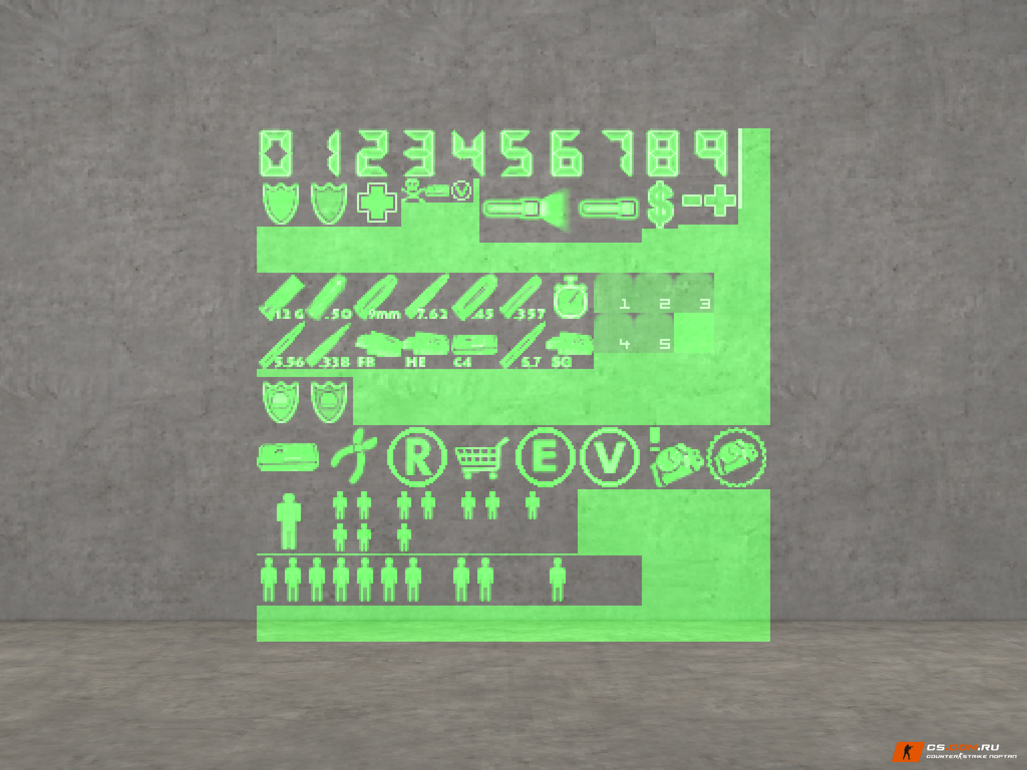 Standard Green Replacement HUD для CS 1.6