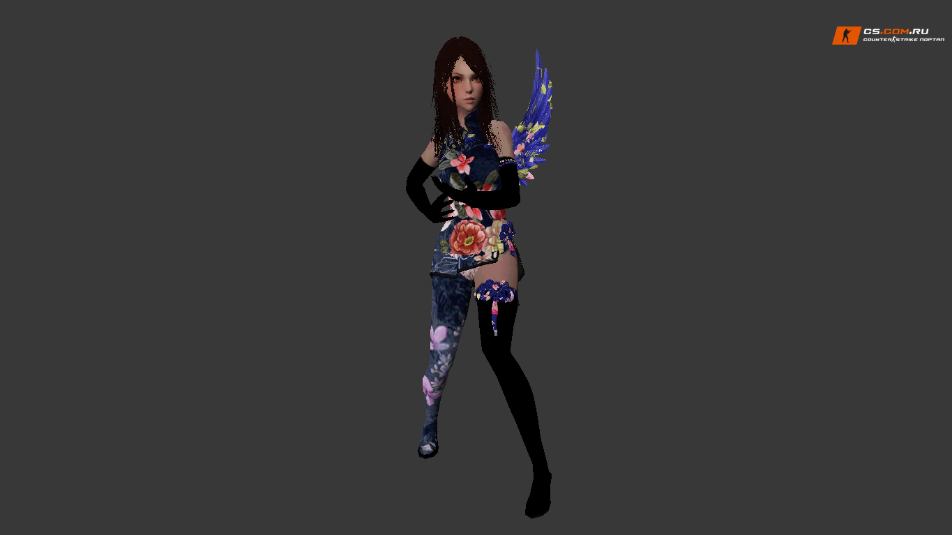 Женская модель Girl Angel в цветочном наряде для CS 1.6